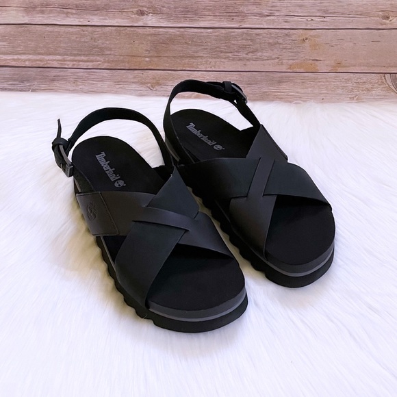 Timberland Women’s Santa Monica Sunrise Black Sandals - Picture 4 of 8